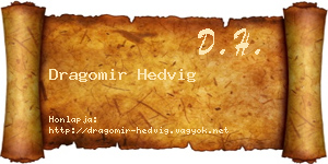 Dragomir Hedvig névjegykártya
